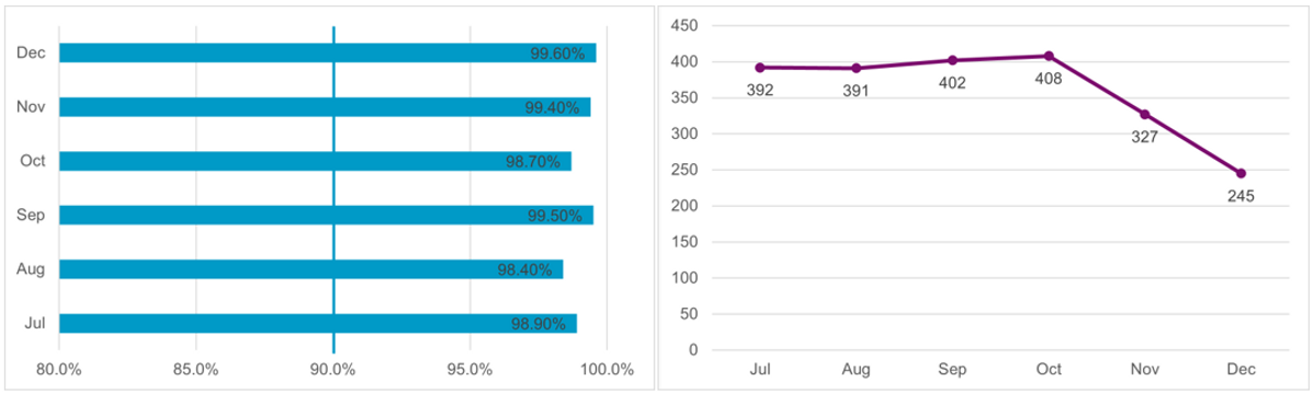 Graph-Copy-Advice-Visual-Reporting-Total-Enquiries-In-Target-Percentage-H2-2024-14012025.png